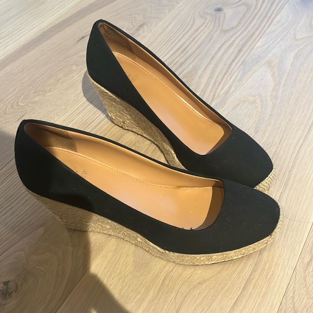 Seville espadrille wedges in canvas
